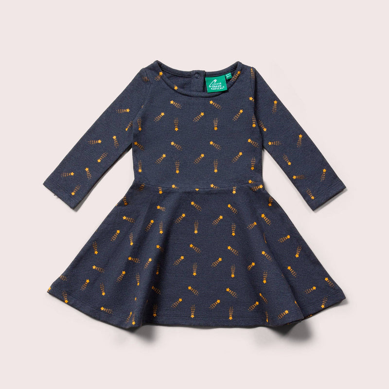 Little Green Radicals - Shooting Stars Long Sleeve Spinny Dress