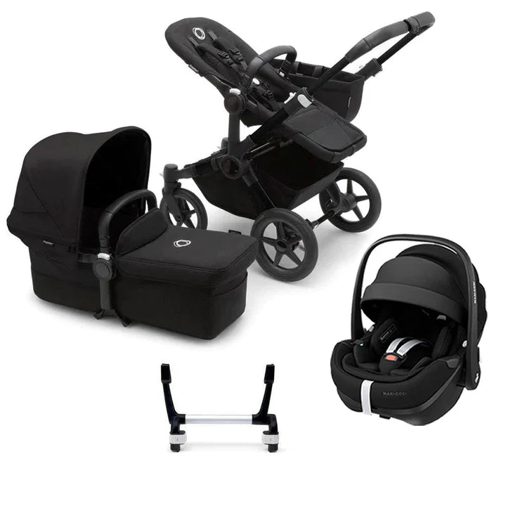 Bugaboo Donkey 5 Mono Complete + Pebble 360 Pro 2 Travel System - Midnight Black