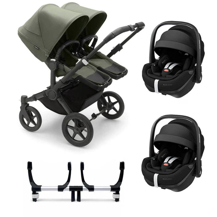 Bugaboo Donkey 5 Twin Complete + Pebble 360 Pro 2 Travel System - Forest Green