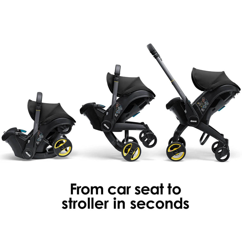 Doona i Infant Car Seat Stroller + ISOFIX Base - Nitro Black