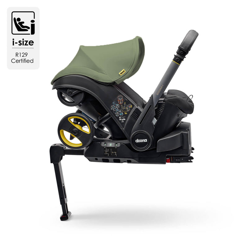 Doona i Infant Car Seat Stroller + ISOFIX Base - Desert Green