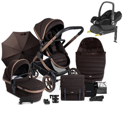 iCandy Peach 7 Maxi Cosi Cabriofix i-Size Travel System Bundle - Pecan
