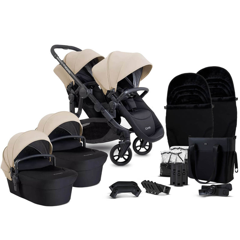 iCandy Orange 4 Twin Pushchair Bundle - Latte