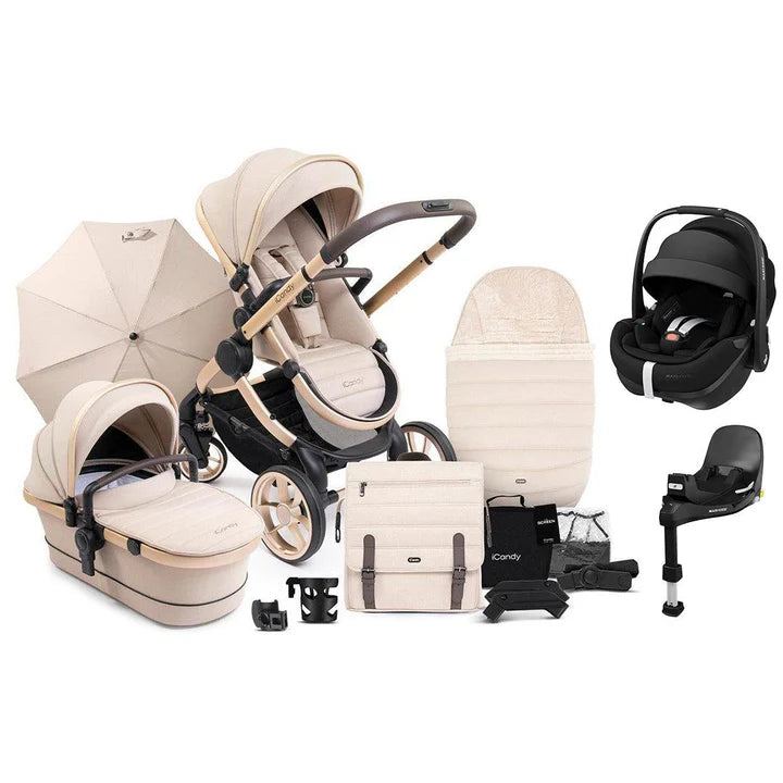 iCandy Peach 7 Complete Travel System with Pebble 360 Pro 2 - Biscotti