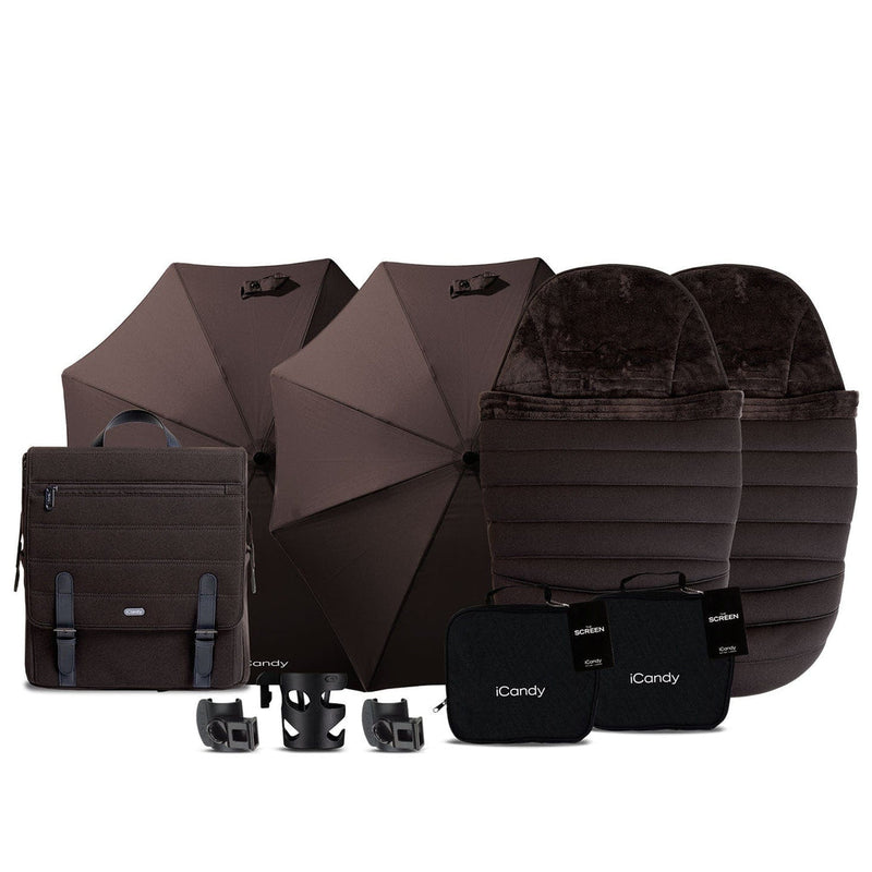 iCandy Peach 7 Twin Complete Bundle in Pecan