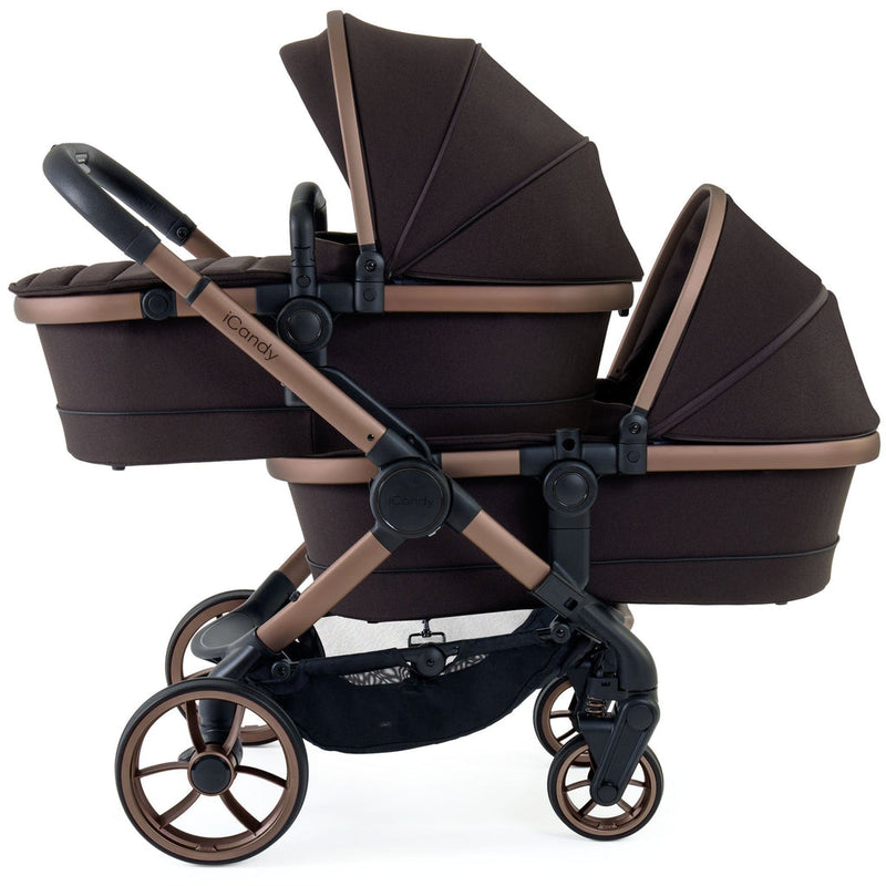 iCandy Peach 7 Twin Complete Bundle in Pecan