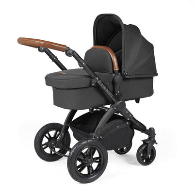 Ickle Bubba Stomp Luxe Cirrus Travel System - Black/Charcoal Grey/Tan