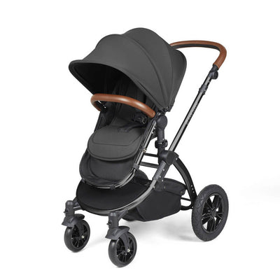 Ickle Bubba Stomp Luxe Cirrus Travel System - Black/Charcoal Grey/Tan