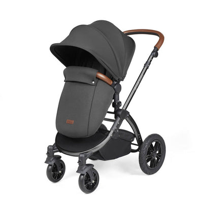 Ickle Bubba Stomp Luxe Cirrus Travel System - Black/Charcoal Grey/Tan