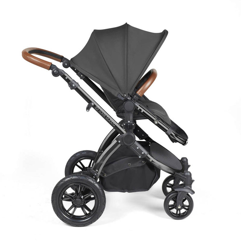 Ickle Bubba Stomp Luxe Cirrus Travel System - Black/Charcoal Grey/Tan
