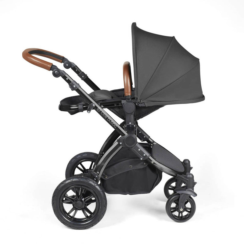Ickle Bubba Stomp Luxe Cirrus Travel System - Black/Charcoal Grey/Tan