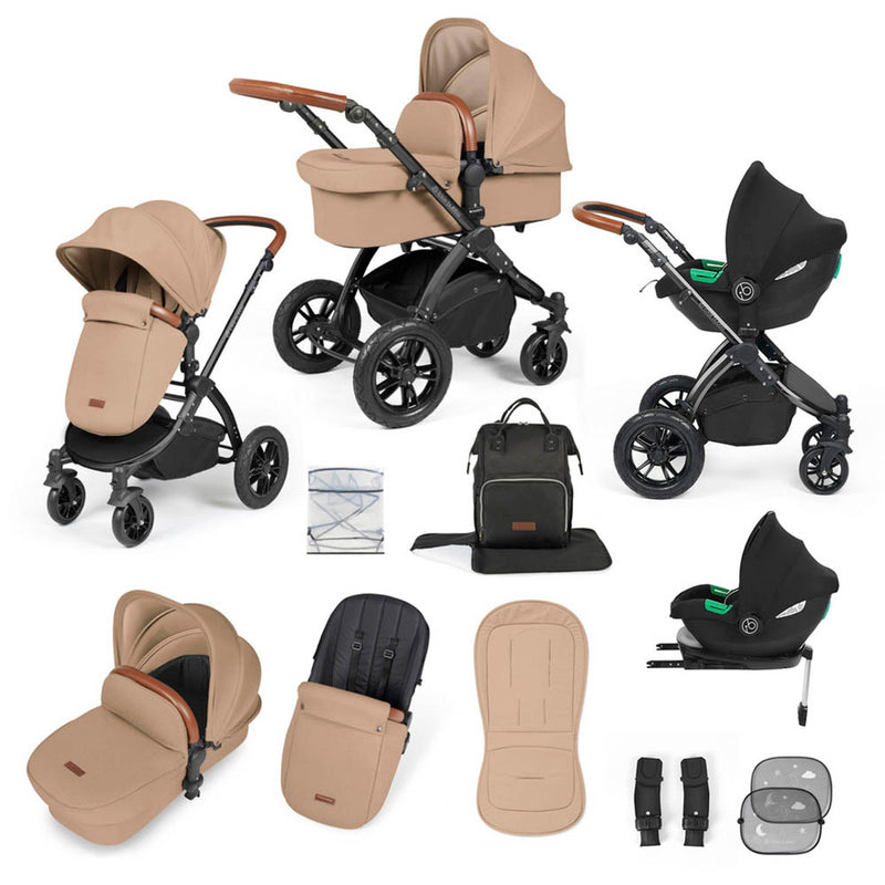 Ickle Bubba Stomp Luxe Cirrus Travel System - Black/Desert/Tan
