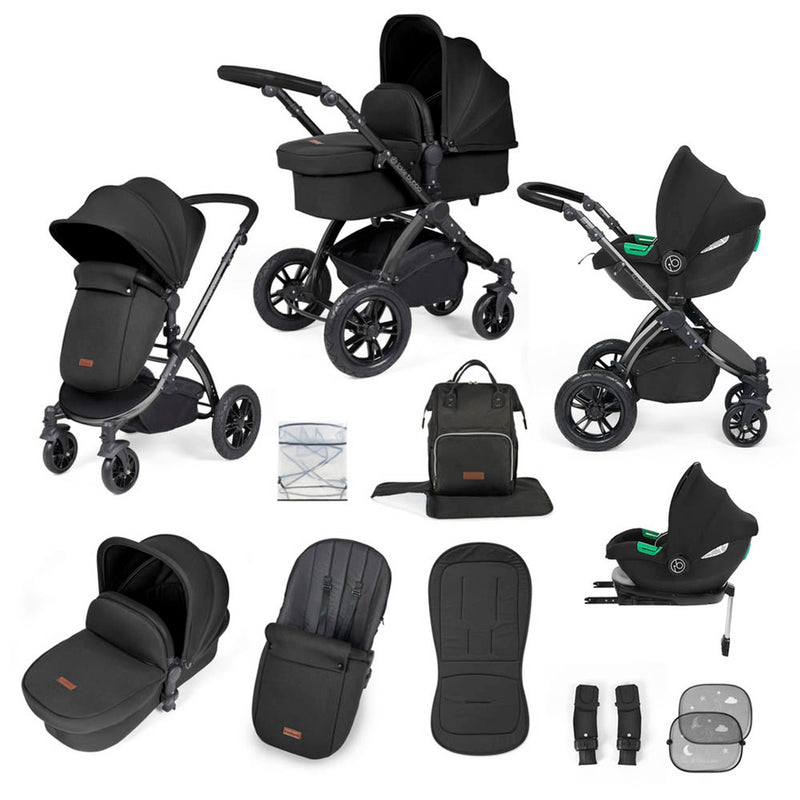 Ickle Bubba Stomp Luxe Cirrus Travel System - Black/Midnight/Black