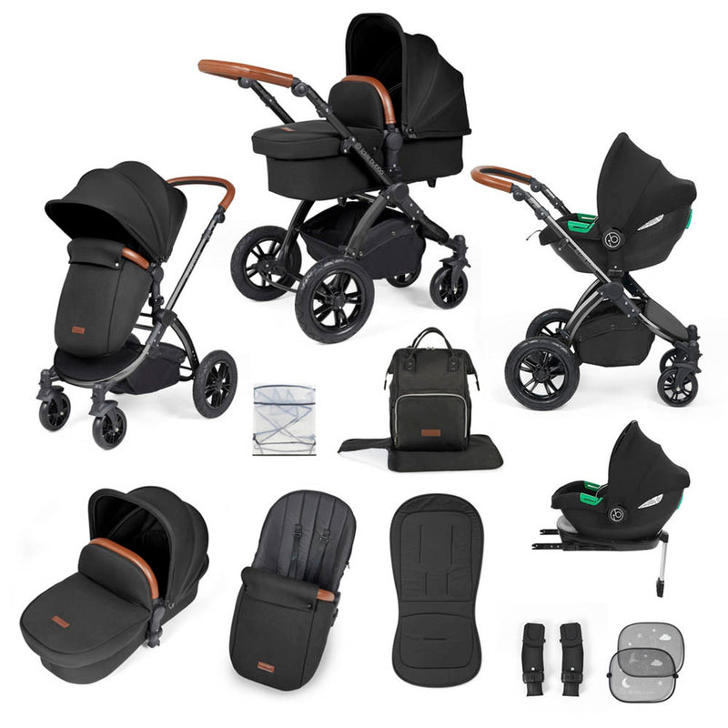 Ickle Bubba Stomp Luxe Cirrus Travel System - Black/Midnight/Tan