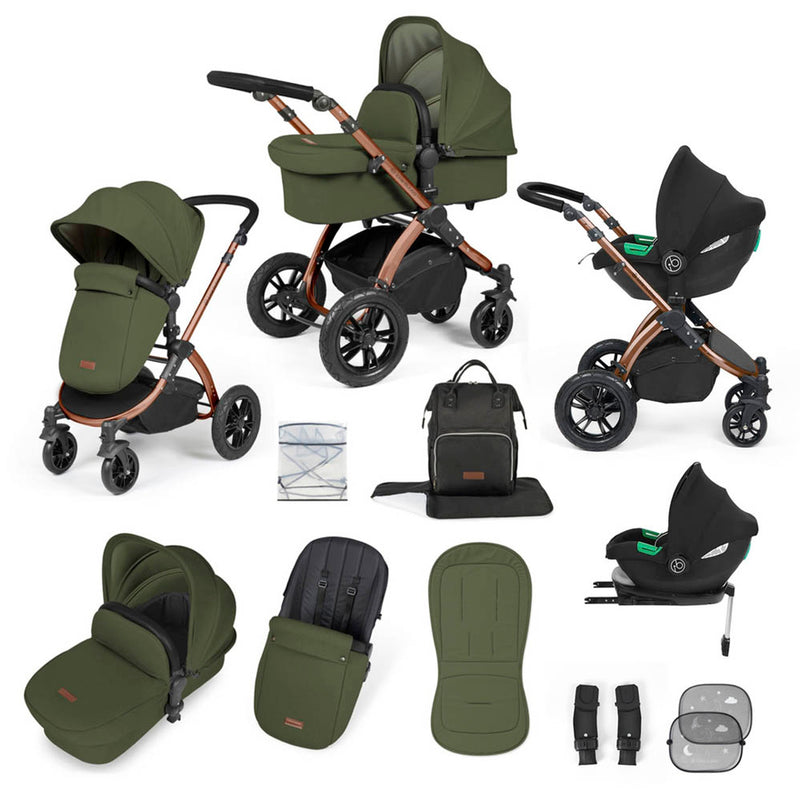 Ickle Bubba Stomp Luxe Cirrus Travel System - Bronze/Woodland/Black