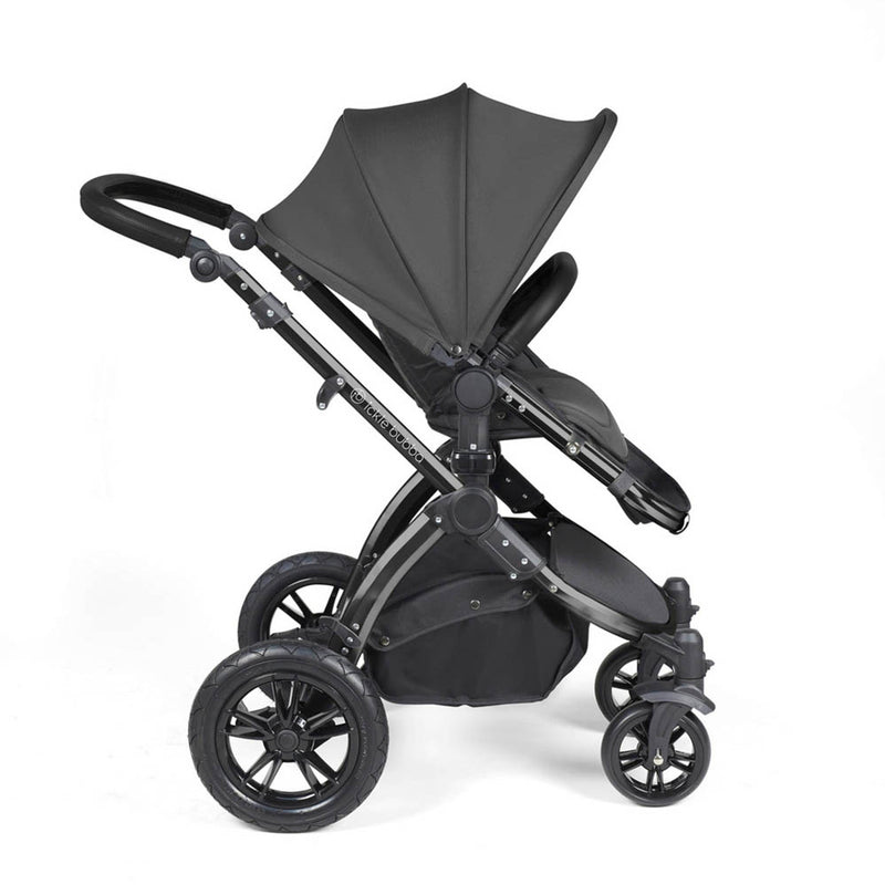 Ickle Bubba Stomp Luxe Cirrus Travel System - Black/Charcoal Grey/Black