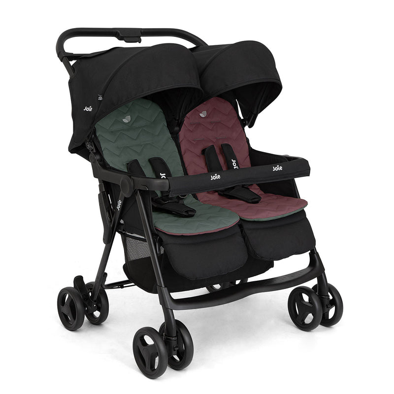 Joie Aire Twin Stroller – Shale - with reversible liners