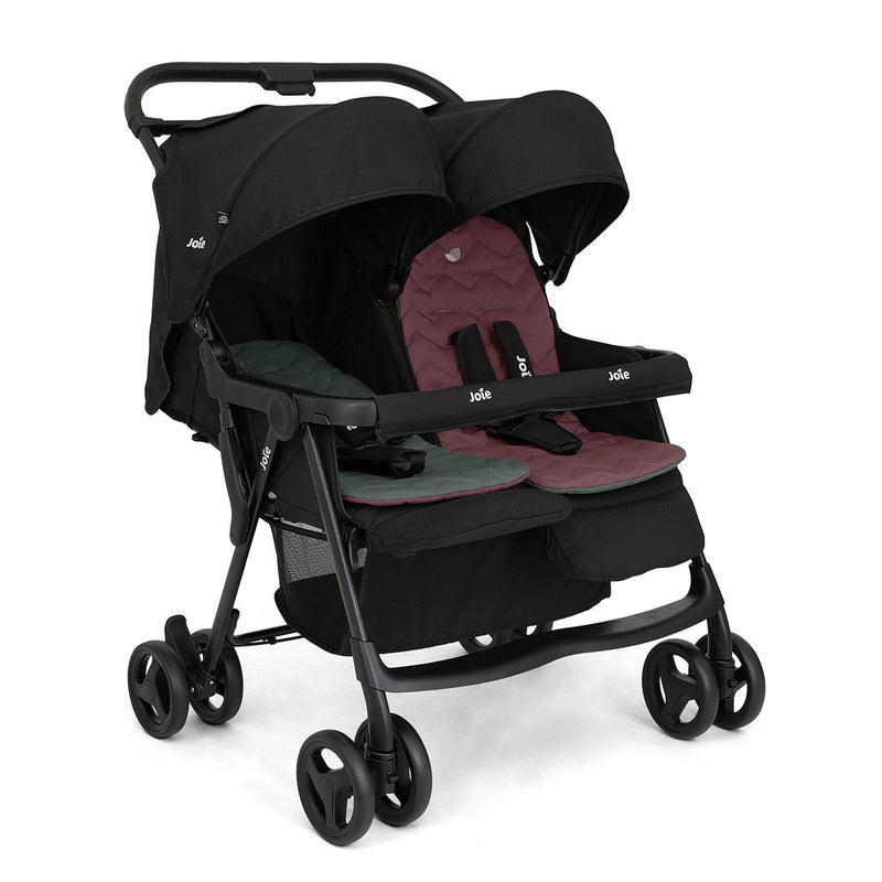 Joie Aire Twin Stroller – Shale - with reversible liners
