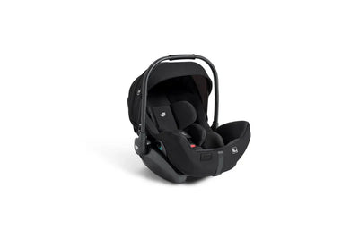 Joie Finiti black infant car seat with carry handle and padded interior for baby safety and comfort