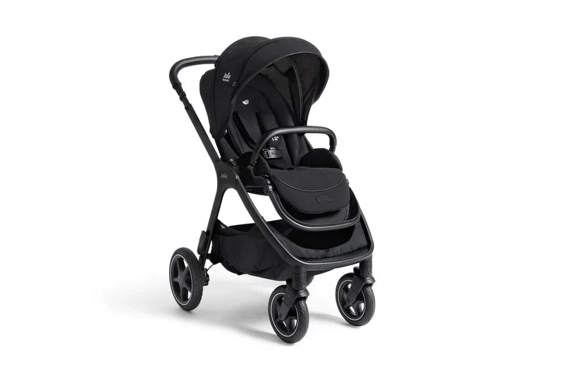 Joie Finiti black 4in1 multi-tasking pram with adjustable seat and storage basket