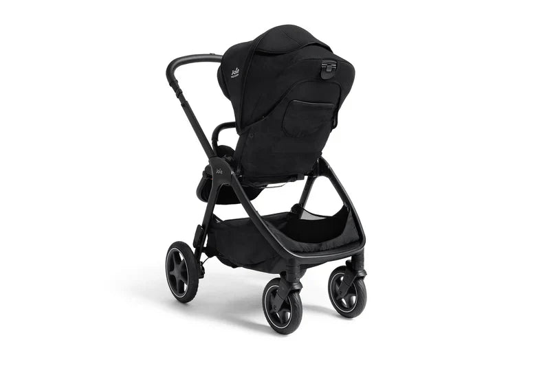 Joie Finiti Flex Travel Ready Bundle black multi-position stroller with large storage basket and durable wheels