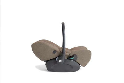 Joie Finiti Flex infant car seat in maple beige with ergonomic recline and carry handle