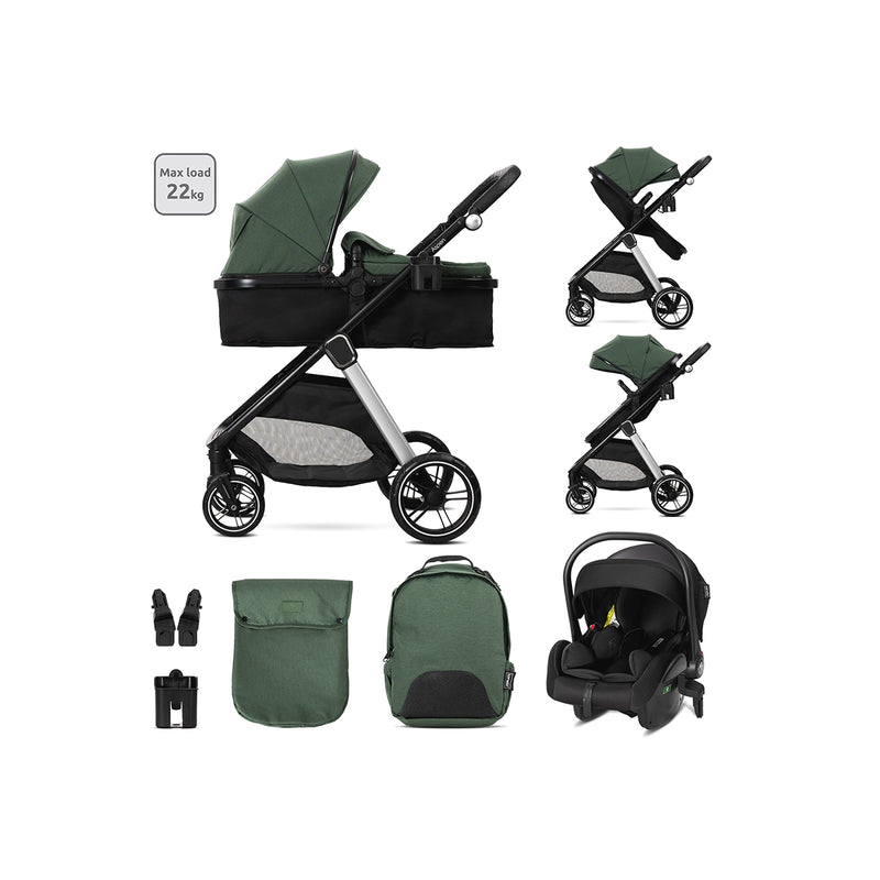 Ex Display - Lorelli Aspen 3in1 Travel System - Green