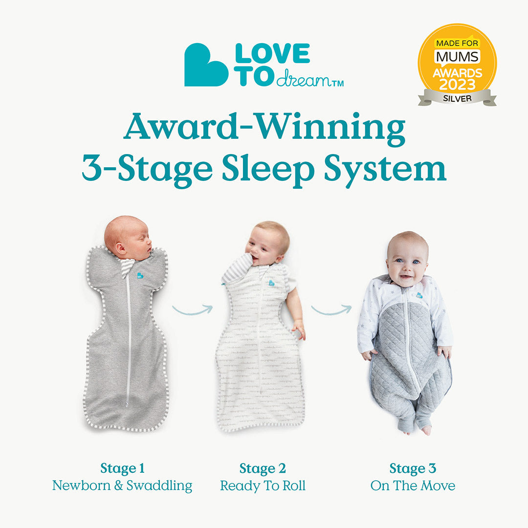 Love To Dream Swaddle UP All Seasons TOG White Grey