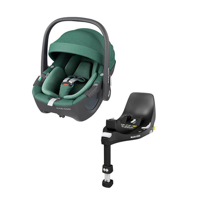 Maxi-Cosi Pebble 360 i-Size Car Seat + FamilyFix 360 Base - Essential Green