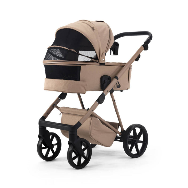 Mee-Go Milano Natura 3-in-1 Plus Base Travel System - Camel