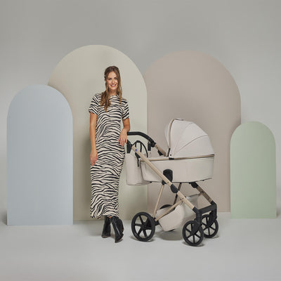 Mee-Go Milano Natura 2-in-1 Pram & Accessories - Vanilla