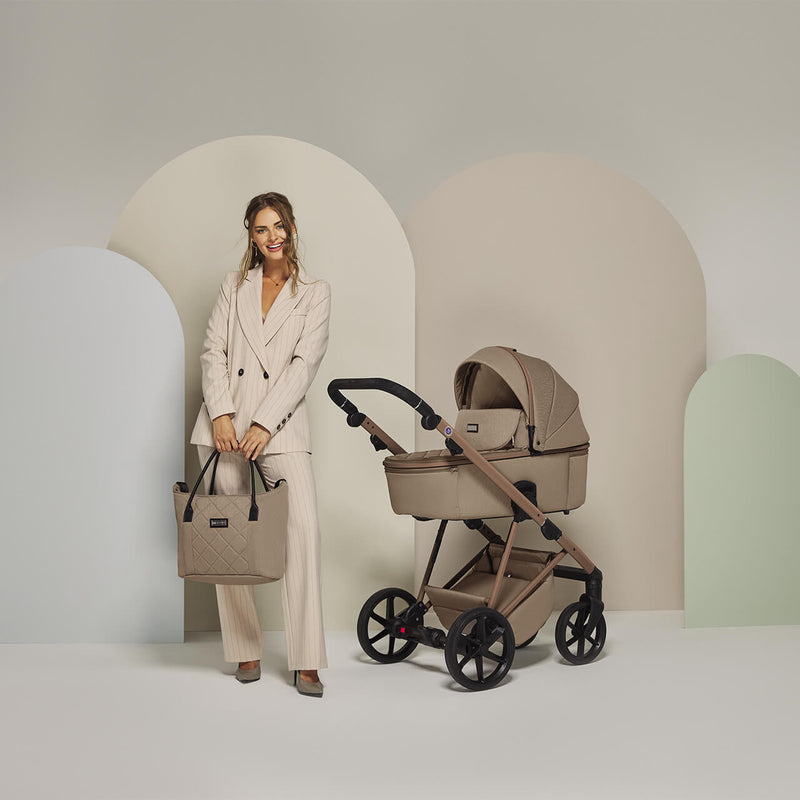 Mee-Go Milano Natura 3-in-1 Plus Base Travel System - Camel