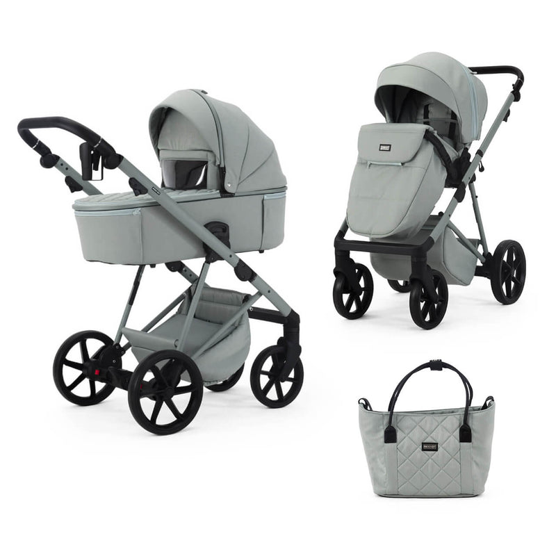 Mee-Go Milano Natura 2-in-1 Pram & Accessories - Mint