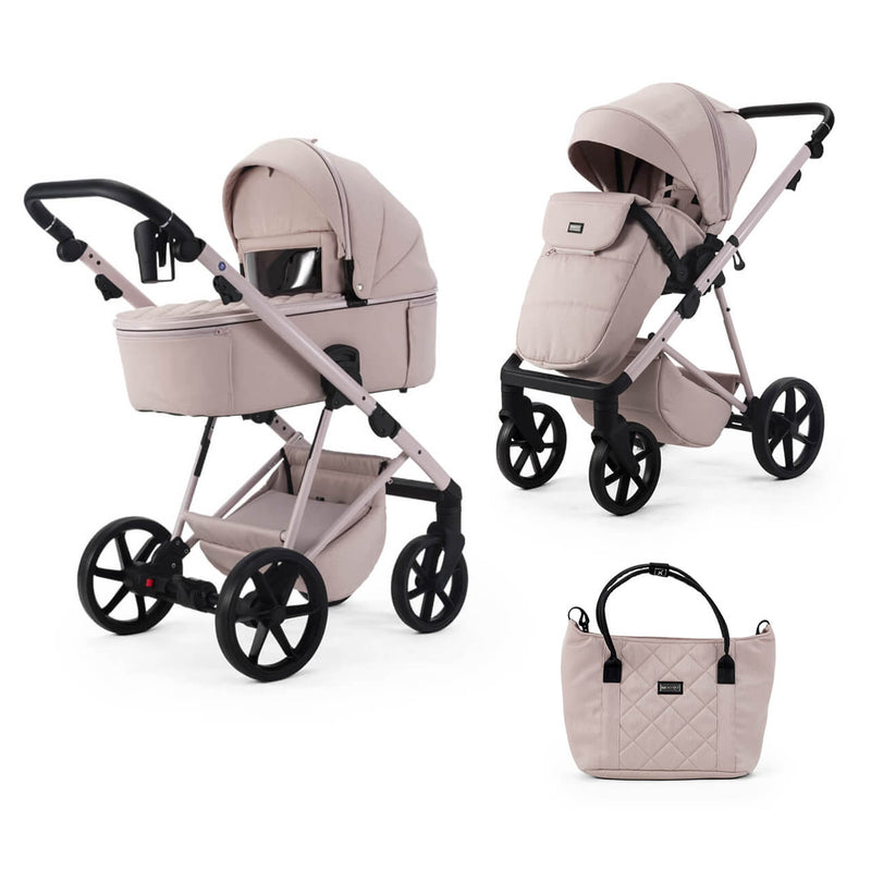 Mee-Go Milano Natura 2-in-1 Pram & Accessories - Rose