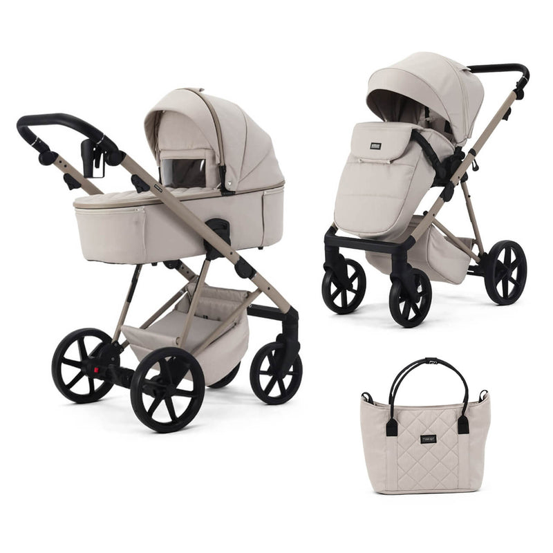 Mee-Go Milano Natura 2-in-1 Pram & Accessories - Vanilla
