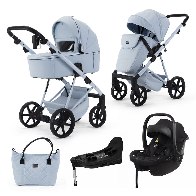 Mee-Go Milano Natura 3-in-1 Plus Base Travel System - Sky