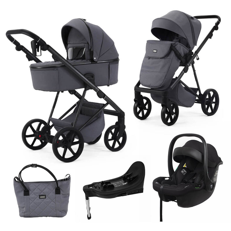 Mee-Go Milano Natura 3-in-1 Plus Base Travel System - Stone