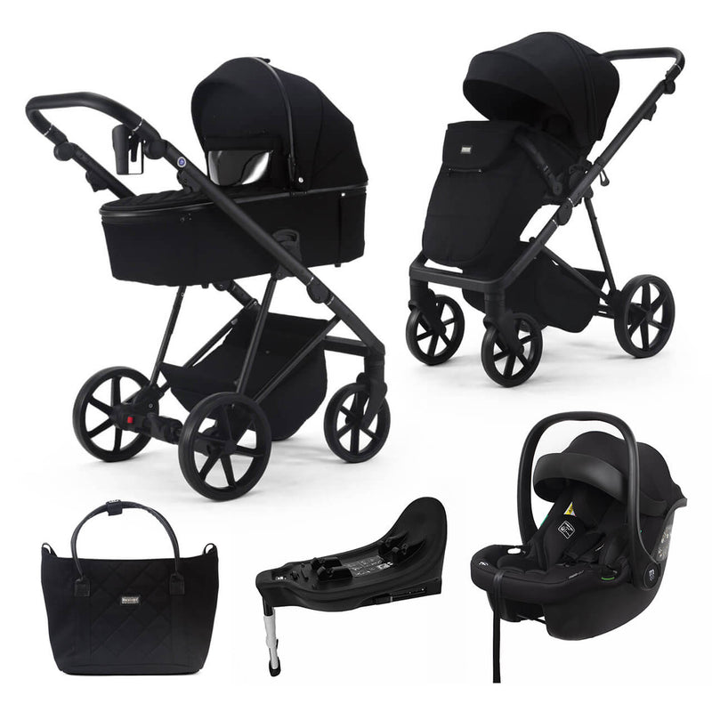 Mee-Go Milano Natura 3-in-1 Plus Base Travel System - Carbon