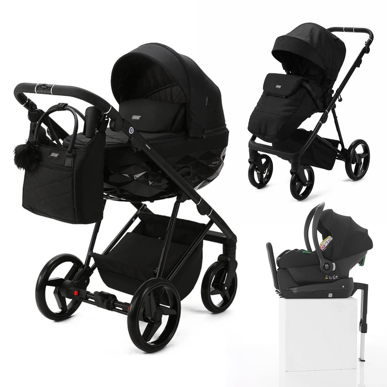 Mee-Go Milano Quantum 3-in-1 Plus Base Travel System Carbon