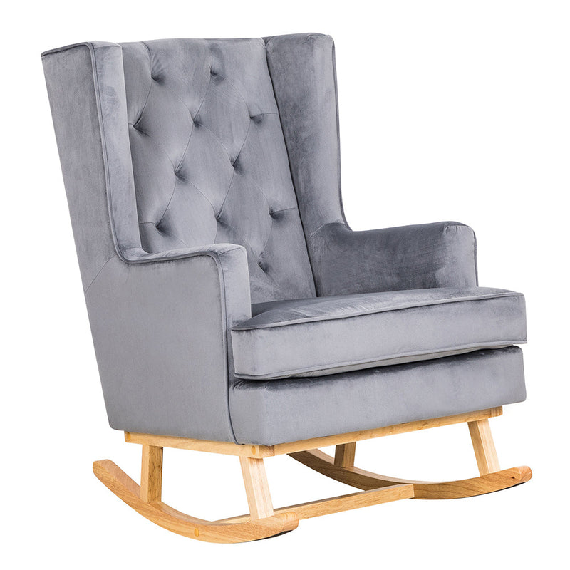 Nursery Collective - Convertible Nursing Rocking Chair & Footstool - Midnight Grey