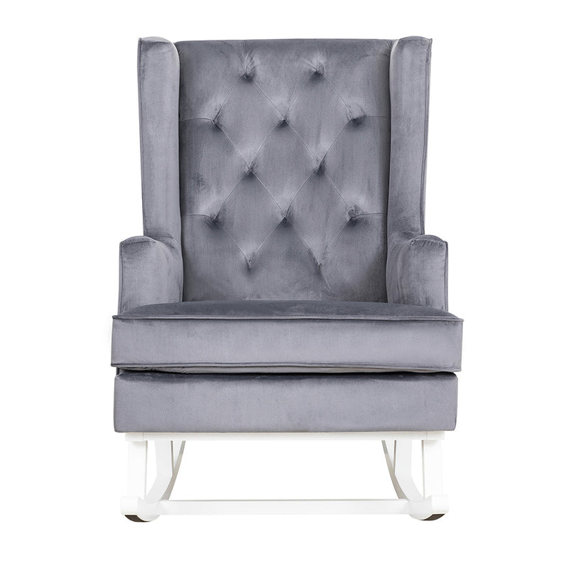Nursery Collective - Convertible Nursing Rocking Chair & Footstool - Midnight Grey
