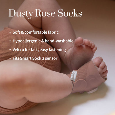 Owlet V3 Set of 4 Socks - Dusty Rose