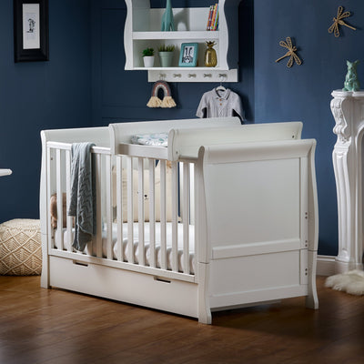 Obaby Stamford Classic Cot Bed - WHITE