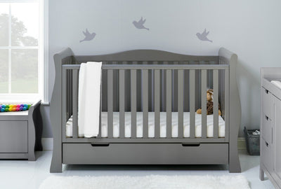 Obaby Stamford Luxe Cot Bed - TAUPE GREY