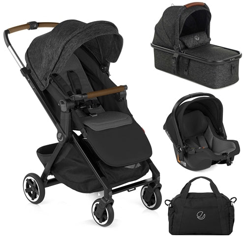 Jane Newel + Micro Pro + Koos iSize R1 Travel System, Cold Black