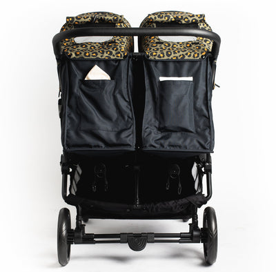 Roma Gemini Double Stroller- Khaki Leopard