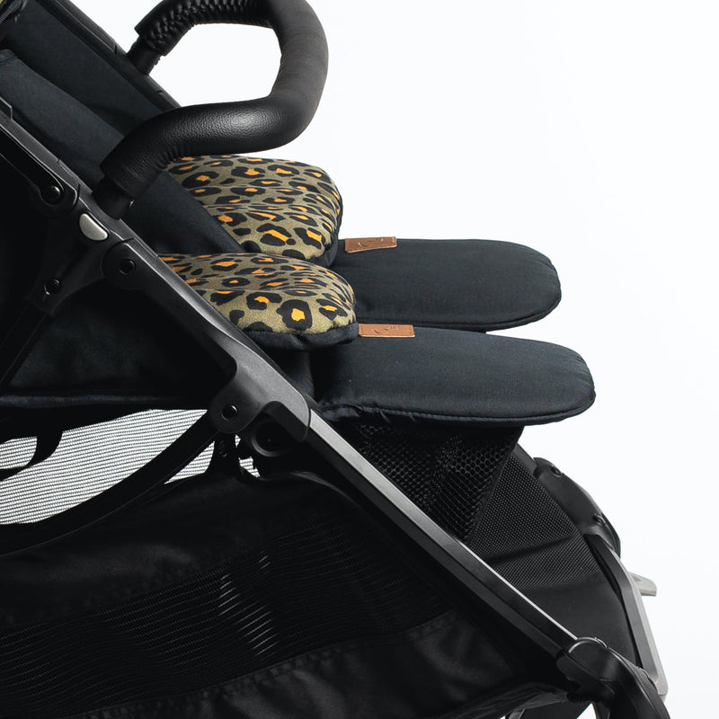 Roma Gemini Double Stroller- Khaki Leopard