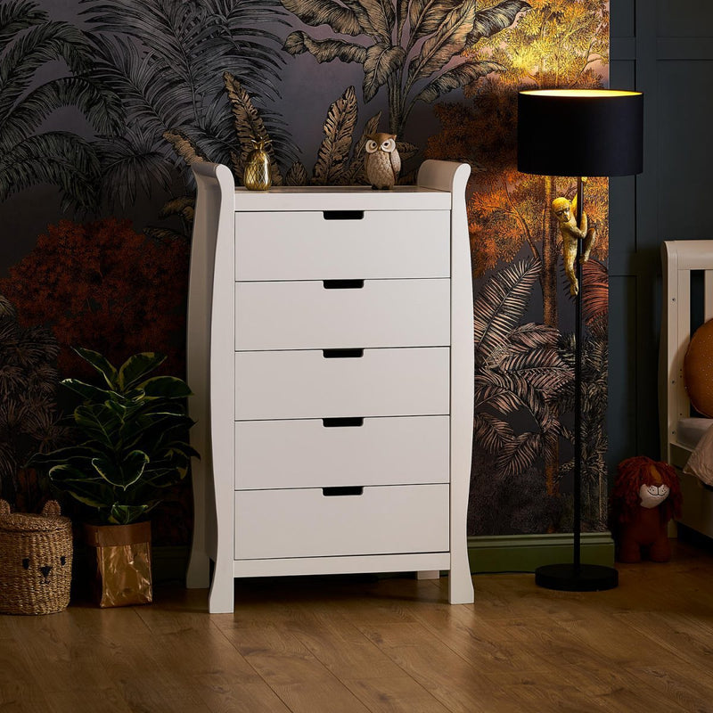 Obaby Stamford Tall Chest Of Drawers - WHITE