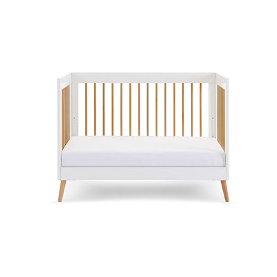 Obaby Maya Mini Cot Bed 2 Piece Room Set - White with Natural