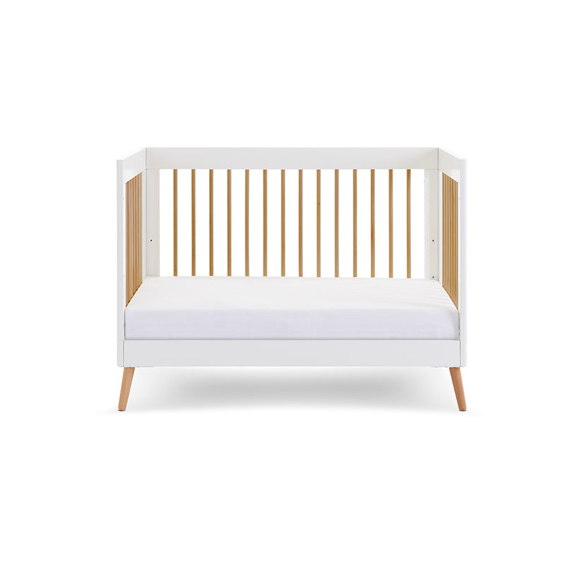 Obaby Maya Mini Cot Bed - White with Natural